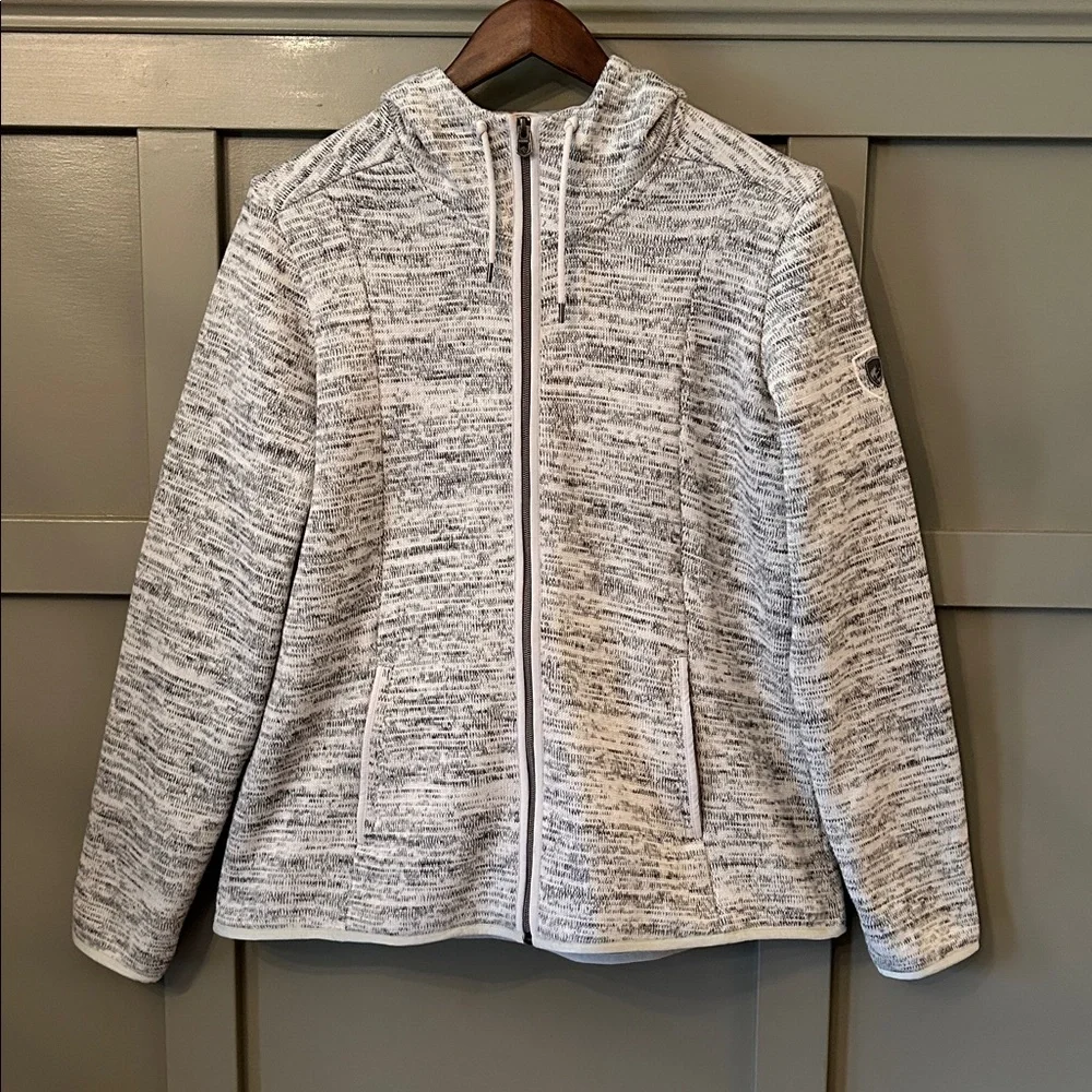 Kuhl Ascendyr Hooded Fleece Jacket Ash Gray Full Zip Womens Size Large_4